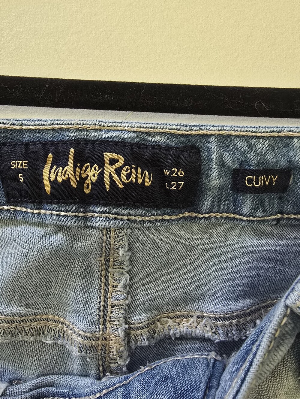 Indigo Rein Light Blue Distressed Button-Fly Skinny Jeans - Picture 2 of 4
